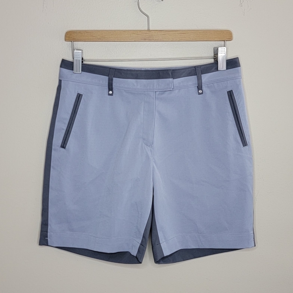 Lady Hagen | Gray Monochrome Colorblock Bermuda Golf Shorts Size 4